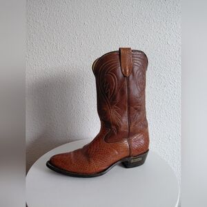 Laredo Western Reptile Pattern Leather Cowboy Boots
